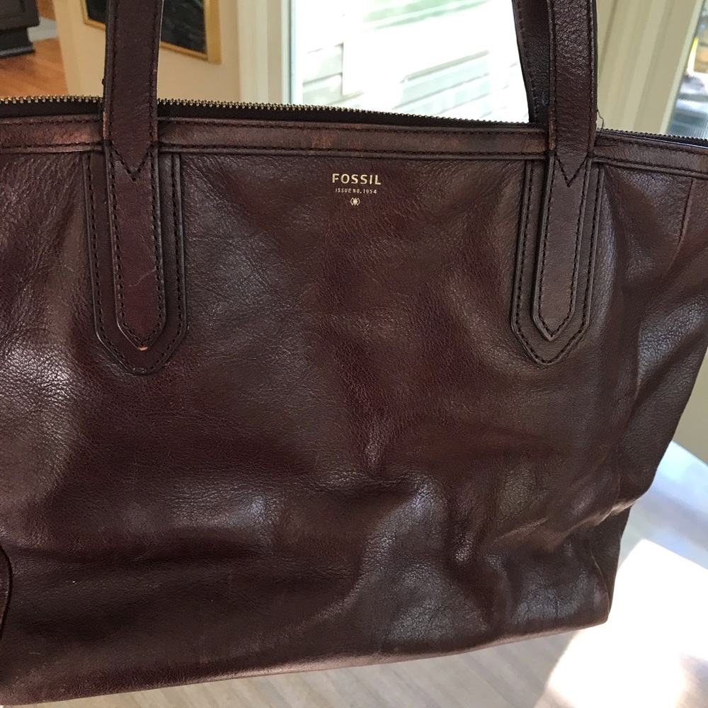 Wine-colored Fossil Bag